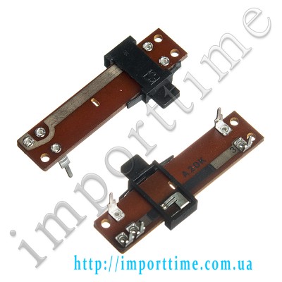 20K A 3pin+2pin горизонтальный, ползунковый моно a=40mm