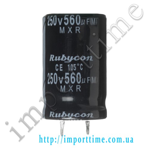 Конденсатор электролитический 560мкФx 250В, 105°C, 22x40