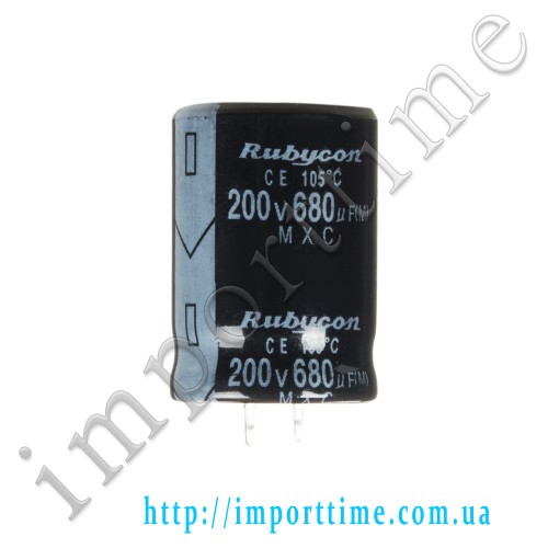 Конденсатор электролитический 680мкФx 200В, 105°C, 25x35