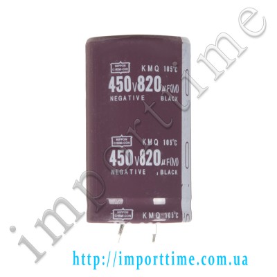 Конденсатор электролитический 820мкФx 450В, 105°C, 35x60
