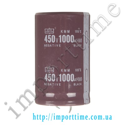 Конденсатор электролитический 1000мкФx 450В, 105°C, 35X60