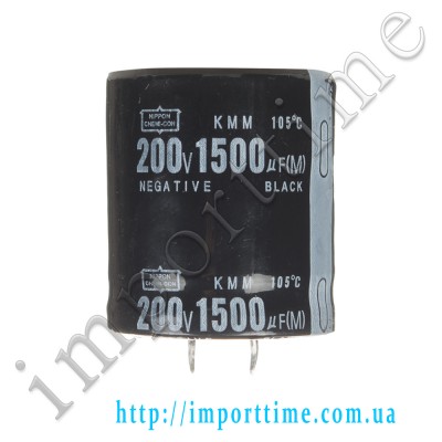Конденсатор электролитический 1500мкФx200В, 105°C, 35x40