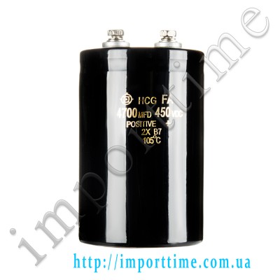Конденсатор электролитический 4700мкФx 450В, 105°C, 75x115