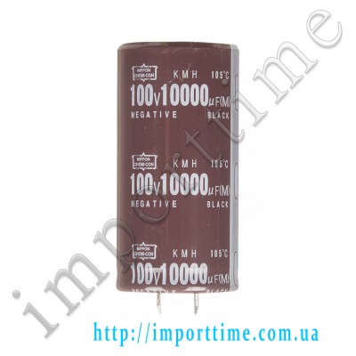 Конденсатор электролитический 10000мкФx 100В, 105°C, 35X70