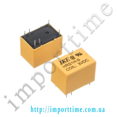 Реле  3V 1A 6pin (1 open 1 close) 4100-3V-HKE (HRS-1H-S)