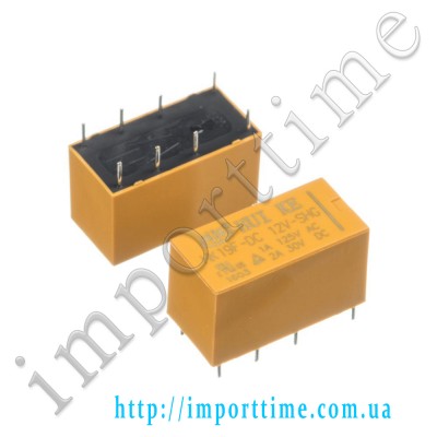 Реле 12V  1A 8pin (2 open 2 close) 4078-12V-HKE HK19F