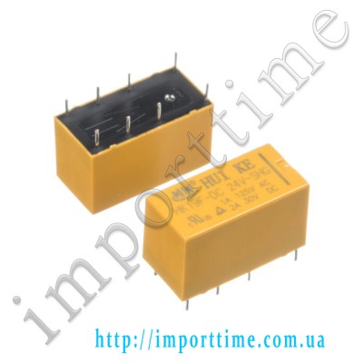 Реле 24V  1A 8pin (2 open 2 close) 4078-24V-HKE HK19F