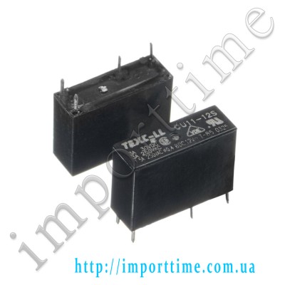 Реле 12V  5A 4pin  JZC-43F (CU11-12S)