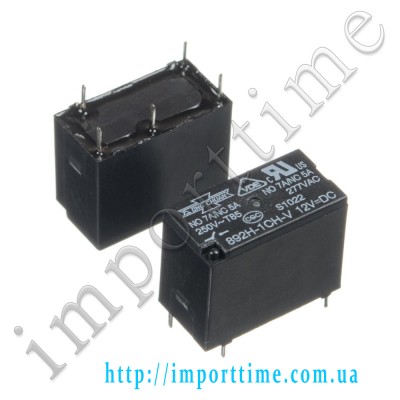 Реле 12V  5A 5pin  JZC-33F(892H-1CH-V)