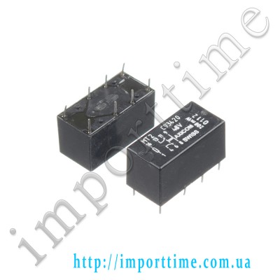 Реле 48V  2A 8pin (2 open 2 close) 4078-48V (C93420-ND)