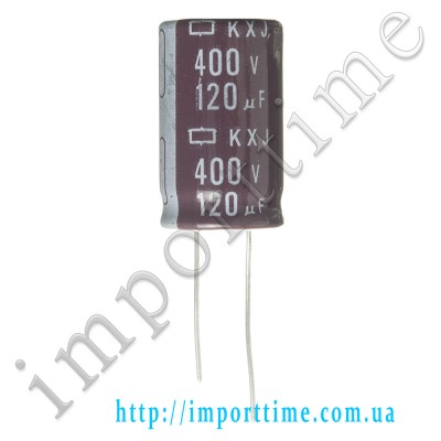 Конденсатор электролитический 120мкФx 400В, 105°C, 18x30