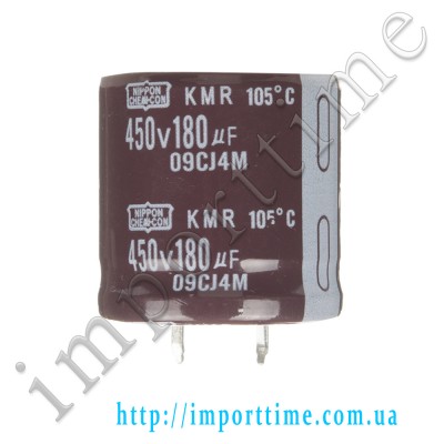 Конденсатор электролитический 180мкФx 450В, 105°C, 30x30