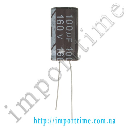 Конденсатор электролитический 100мкФx 160В, 105°C, 12,5x25